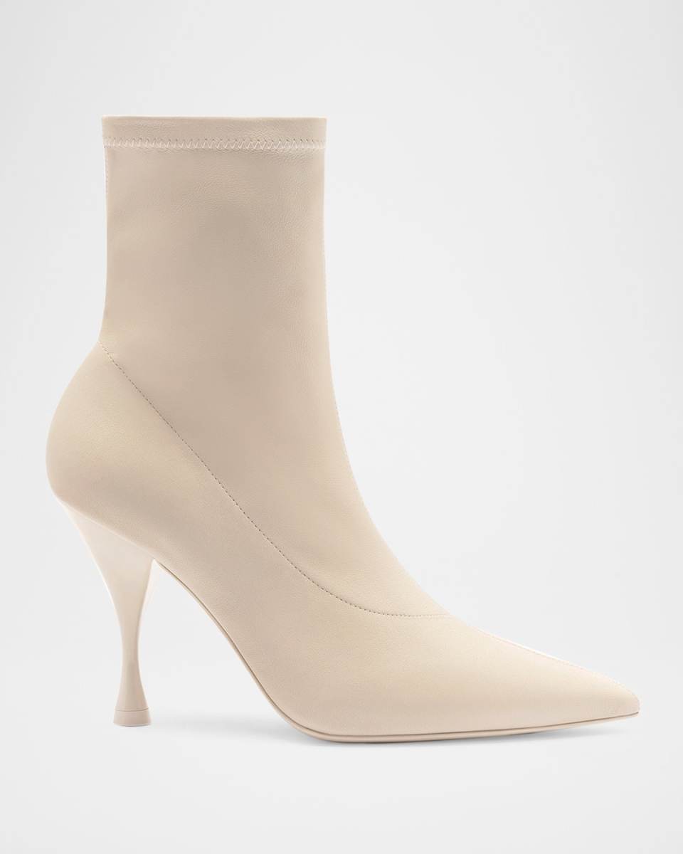 Georgia Stretch Leather Ankle Boots